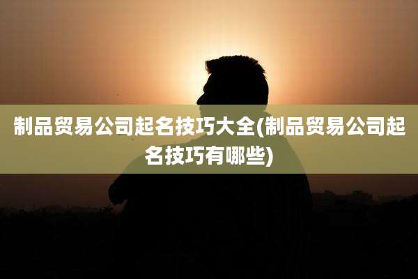 制品贸易公司起名技巧大全(制品贸易公司起名技巧有哪些)