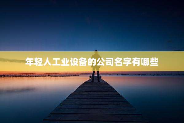 年轻人工业设备的公司名字有哪些