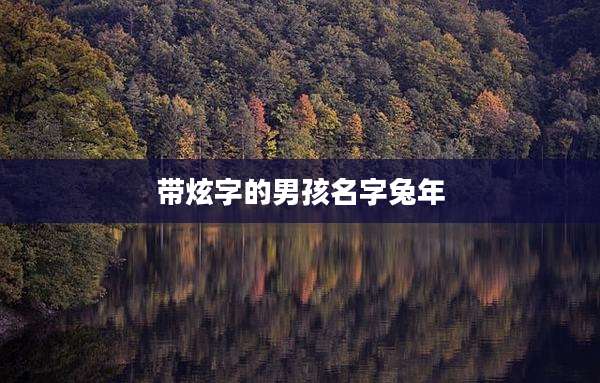 带炫字的男孩名字兔年