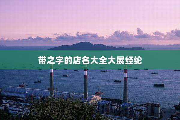 带之字的店名大全大展经纶