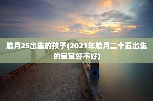 腊月25出生的孩子(2021年腊月二十五出生的宝宝好不好)