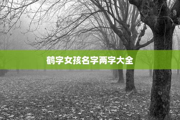 鹤字女孩名字两字大全