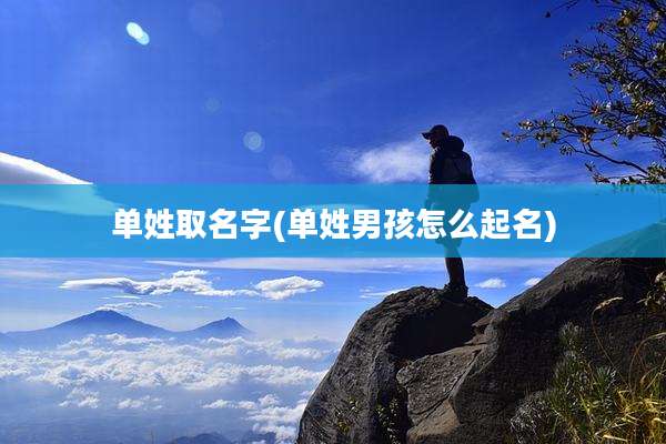 单姓取名字(单姓男孩怎么起名)
