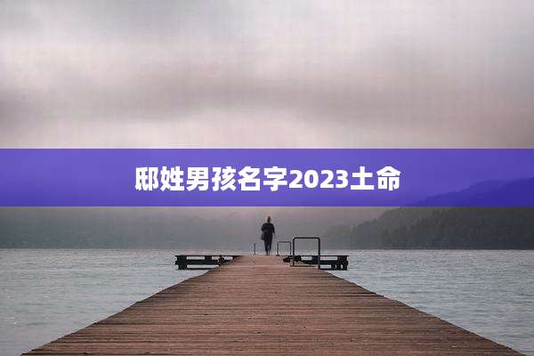 邸姓男孩名字2023土命