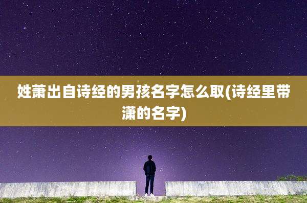 姓萧出自诗经的男孩名字怎么取(诗经里带潇的名字)