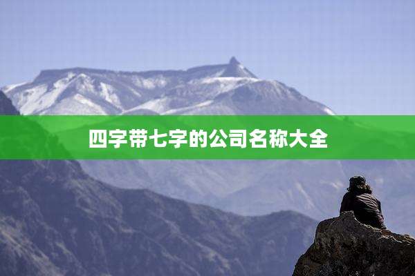 四字带七字的公司名称大全