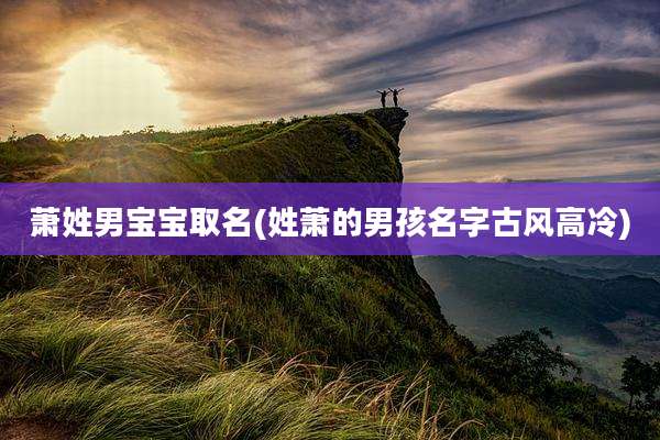 萧姓男宝宝取名(姓萧的男孩名字古风高冷)