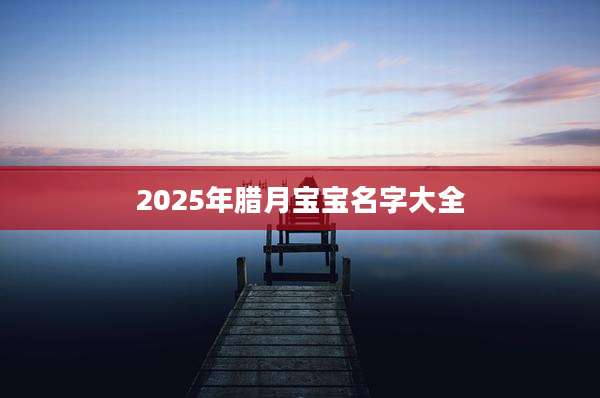 2025年腊月宝宝名字大全