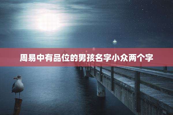 周易中有品位的男孩名字小众两个字