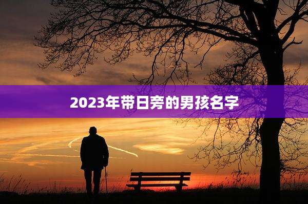 2023年带日旁的男孩名字