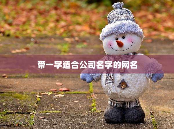 带一字适合公司名字的网名