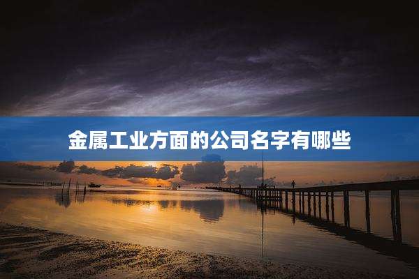 金属工业方面的公司名字有哪些