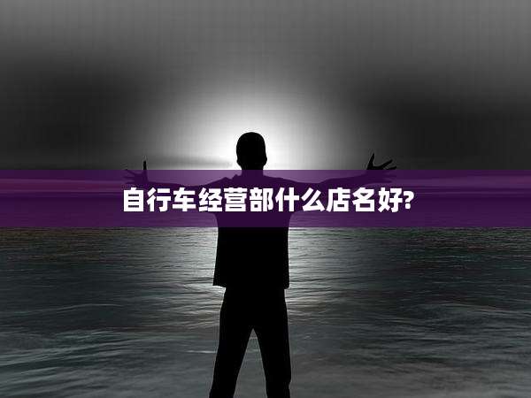自行车经营部什么店名好?