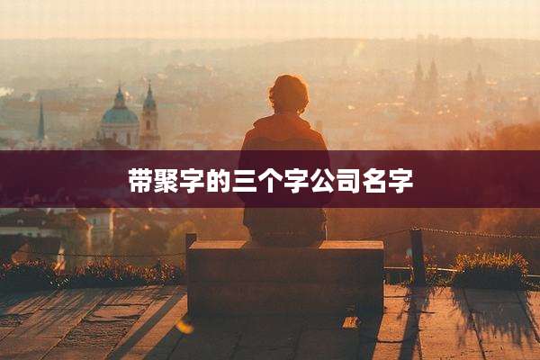 带聚字的三个字公司名字