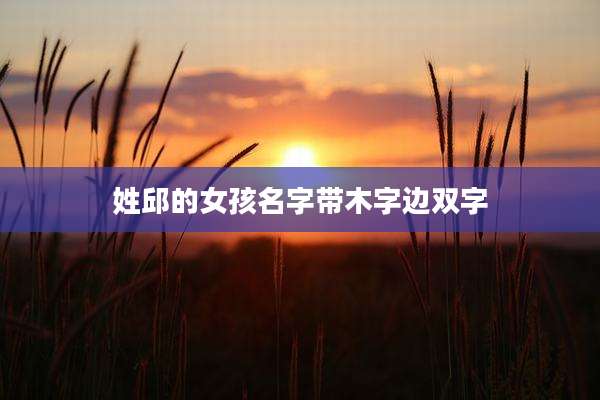 姓邱的女孩名字带木字边双字