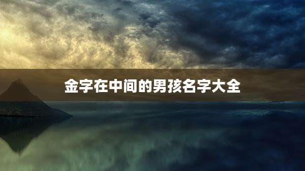 金字在中间的男孩名字大全
