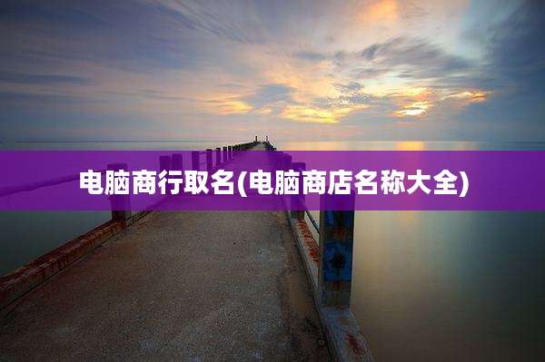 电脑商行取名(电脑商店名称大全)