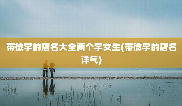 带微字的店名大全两个字女生(带微字的店名洋气)