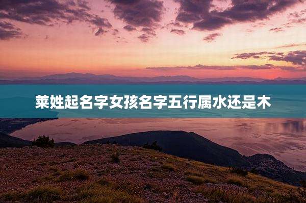 莱姓起名字女孩名字五行属水还是木
