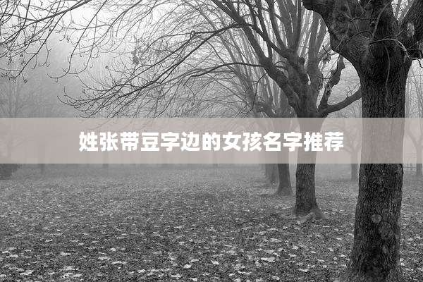 姓张带豆字边的女孩名字推荐