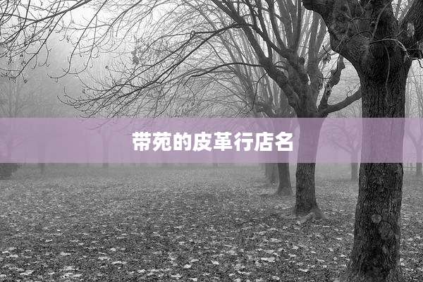 带苑的皮革行店名