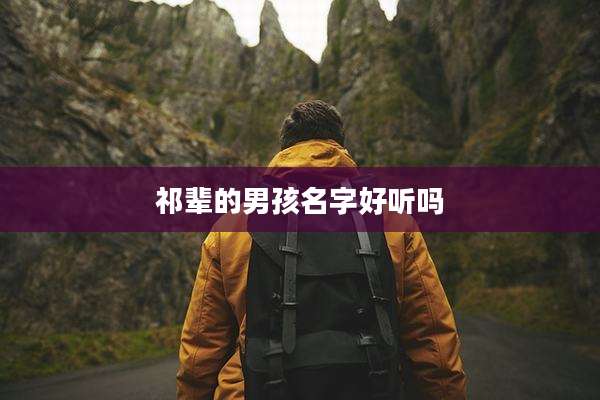 祁辈的男孩名字好听吗