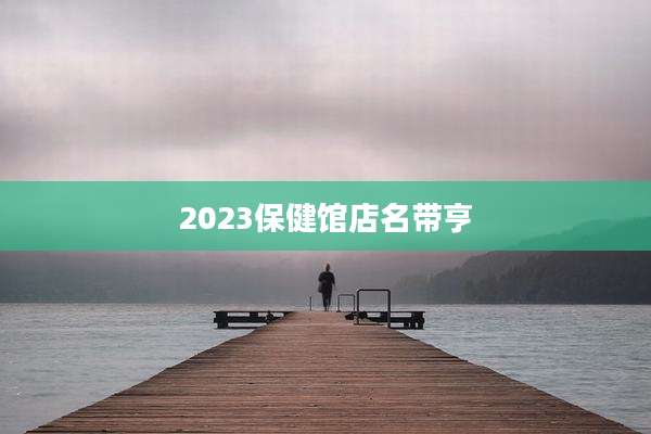 2023保健馆店名带亨