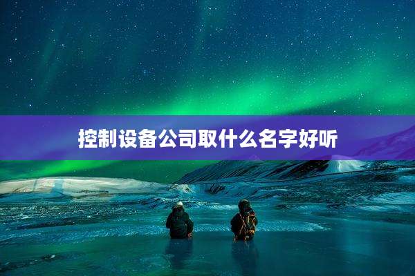 控制设备公司取什么名字好听