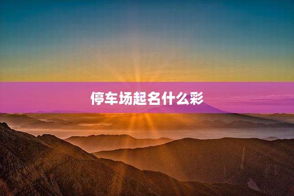 停车场起名什么彩