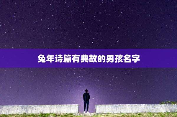 兔年诗篇有典故的男孩名字