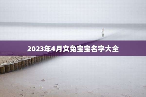 2023年4月女兔宝宝名字大全