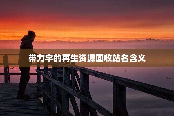 带力字的再生资源回收站名含义