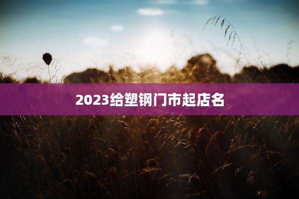 2023给塑钢门市起店名