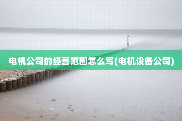电机公司的经营范围怎么写(电机设备公司)