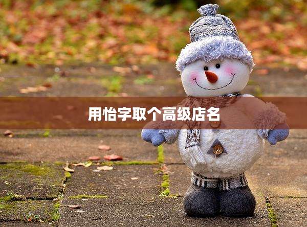 用怡字取个高级店名