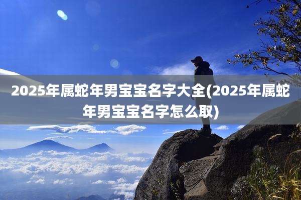 2025年属蛇年男宝宝名字大全(2025年属蛇年男宝宝名字怎么取)