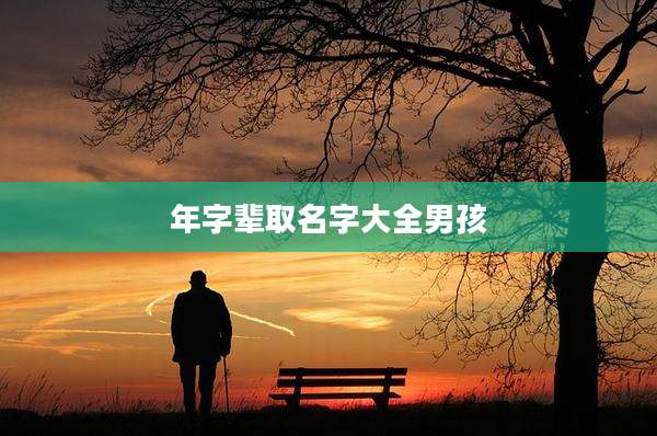 年字辈取名字大全男孩