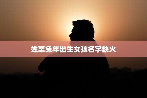 姓栗兔年出生女孩名字缺火