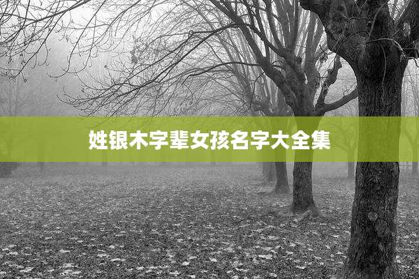 姓银木字辈女孩名字大全集
