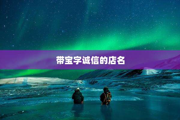 带宝字诚信的店名