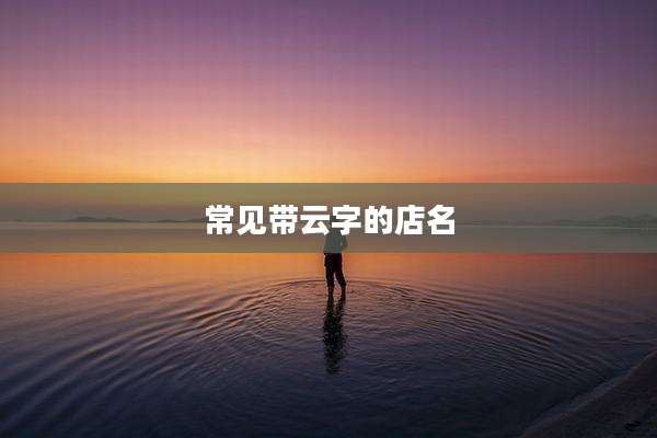 常见带云字的店名