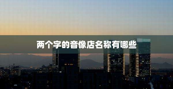两个字的音像店名称有哪些