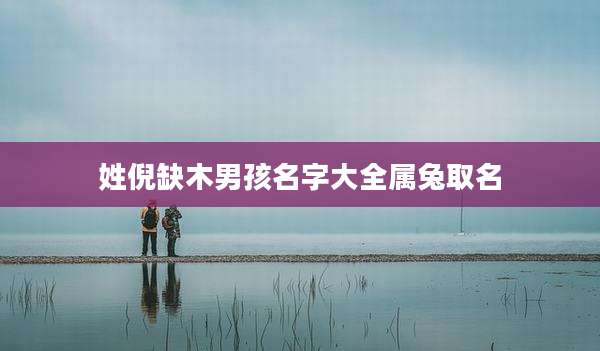 姓倪缺木男孩名字大全属兔取名