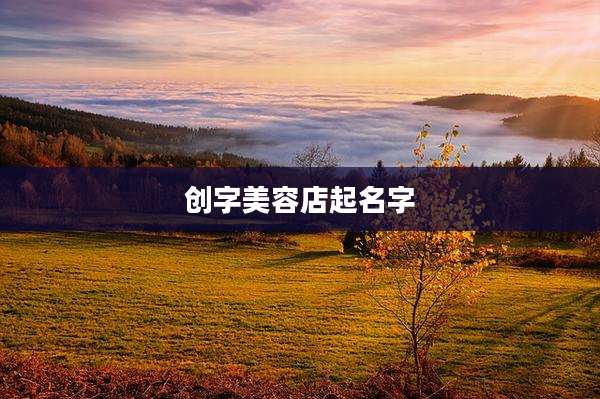 创字美容店起名字