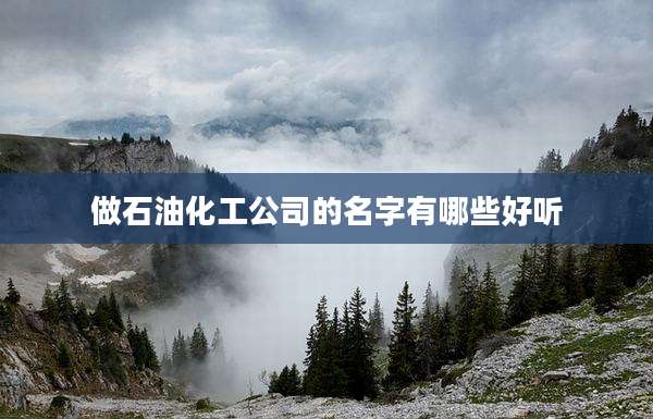 做石油化工公司的名字有哪些好听