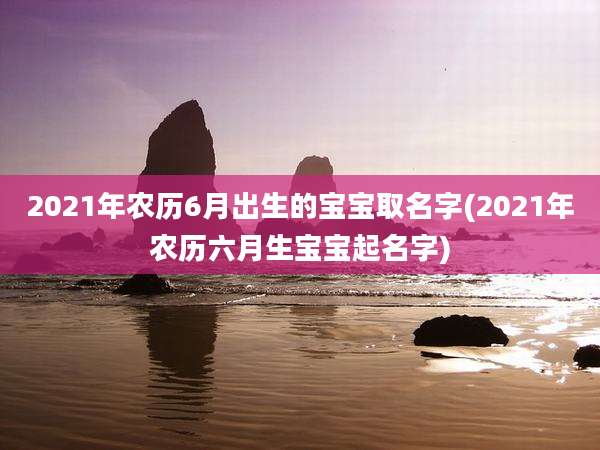 2021年农历6月出生的宝宝取名字(2021年农历六月生宝宝起名字)