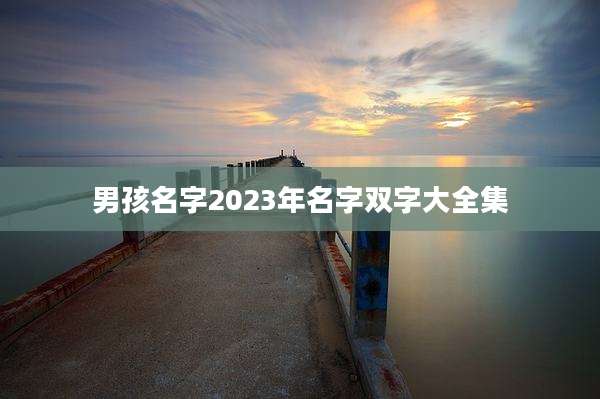 男孩名字2023年名字双字大全集