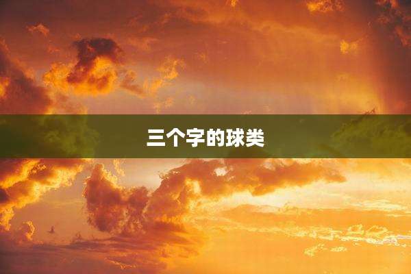 三个字的球类