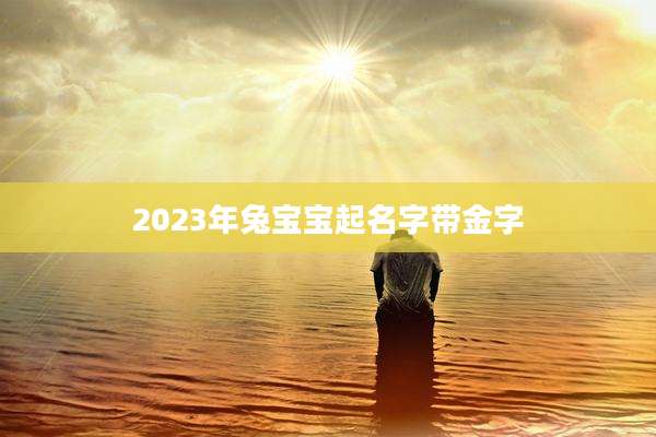 2023年兔宝宝起名字带金字