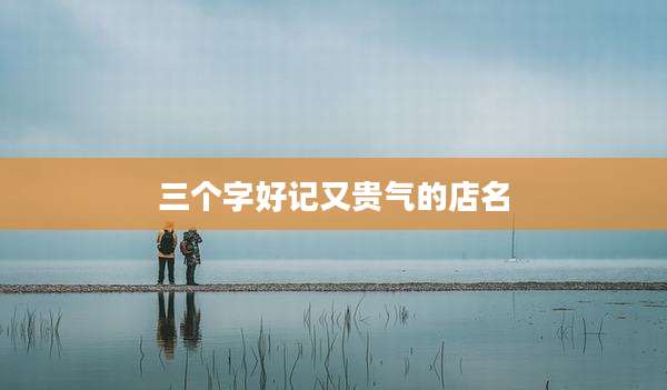 三个字好记又贵气的店名